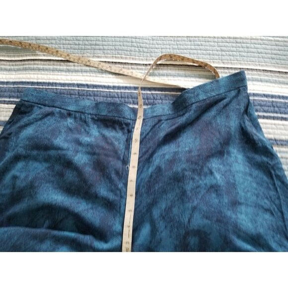 H by Halston Womens Petite Wide Leg Blue Patterned Rayon Crop Pants Sz 20WP - Picture 9 of 14